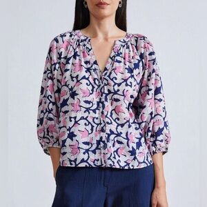 NWT - Apiece Apart Mitte Top in La Vid Batik Rosa - Size XS